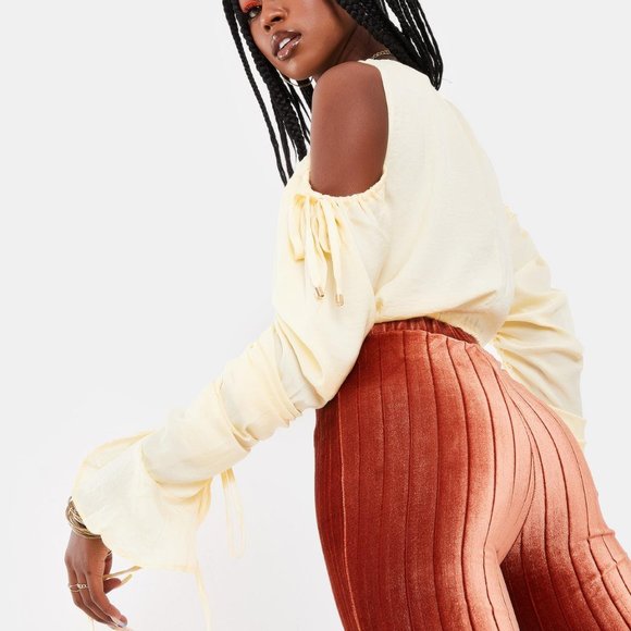 ZYA Chamomile Could Shoulder White Blouse Top - Picture 4 of 4